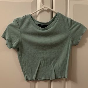 Aqua green crop top
